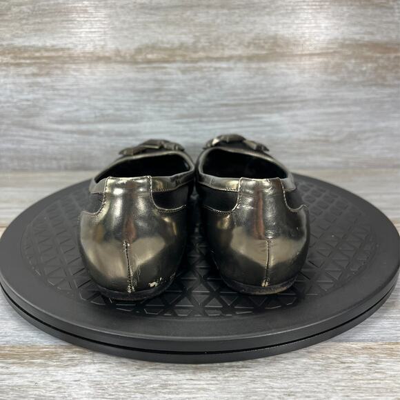 Burberry Women's Silver Black Slip On Embellished Ballet Flats Size EU 36 US 5 - Picture 4 of 13